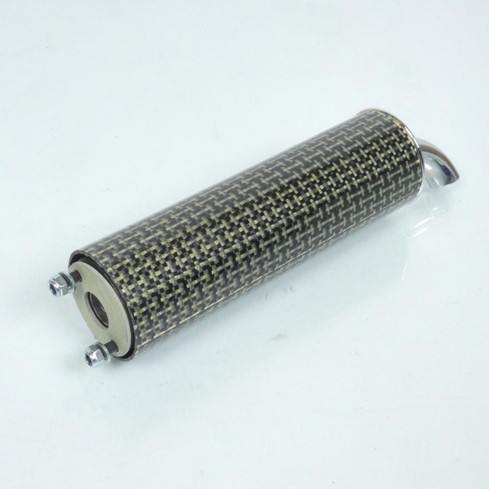Silencieux cartouche de pot d'échappement 2 vis 37mm kevlar chrome pour scooter