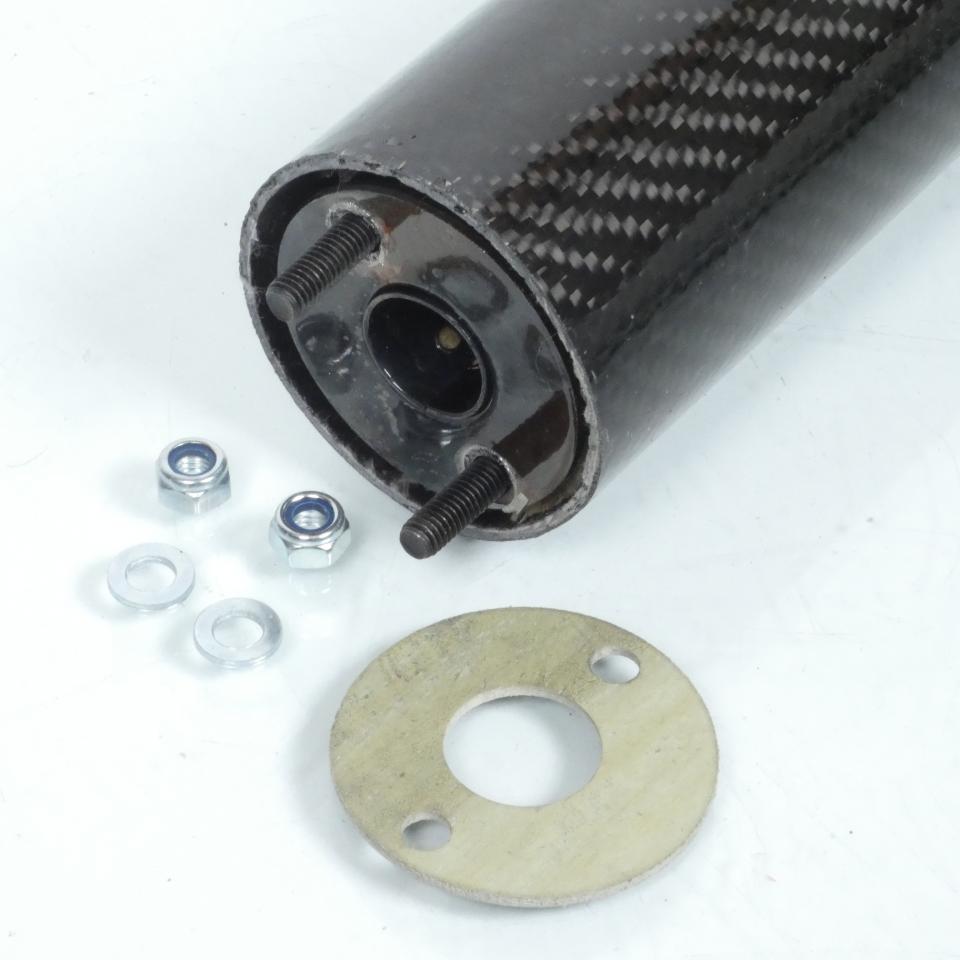 Silencieux cartouche de pot d'échappement 2 vis 37mm carbone vernis pour scooter