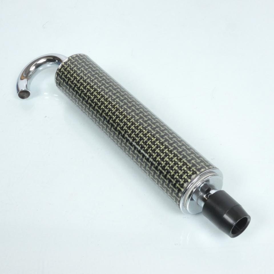 Silencieux cartouche pot échappement à emboiter Ø22mm kevlar chrome pour scooter