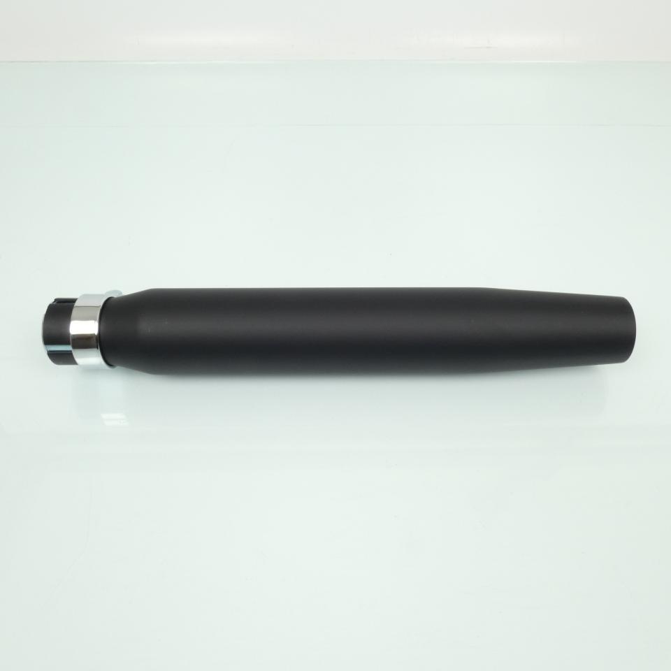 Silencieux d'échappement universel fuselé en acier noir mat Ø38/46mm pour moto bobber custom