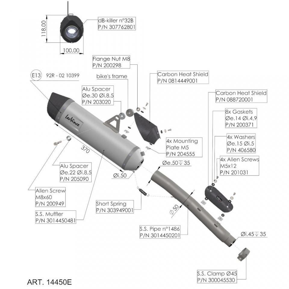 Silencieux d échappement Leovince pour Moto Triumph 900 TIGER / GT / RALLY 2024 à 2025 Neuf