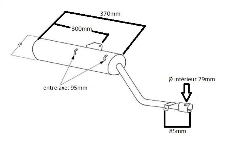 Silencieux d échappement Marving pour Moto Honda 125 XLR 1982 à 1989 EDR13 Neuf