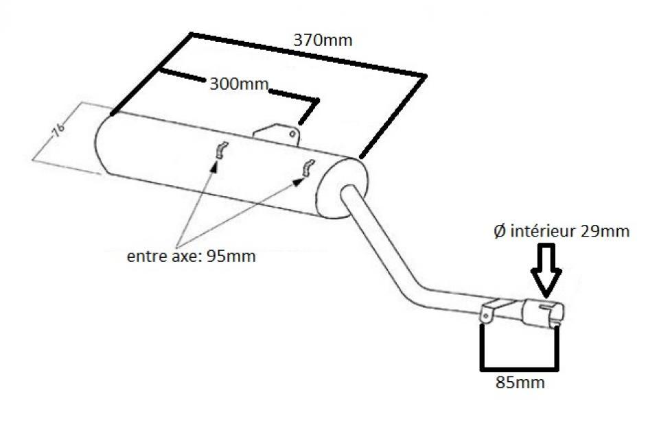 Silencieux d échappement Marving pour Moto Honda 200 Xl R 1983 Neuf