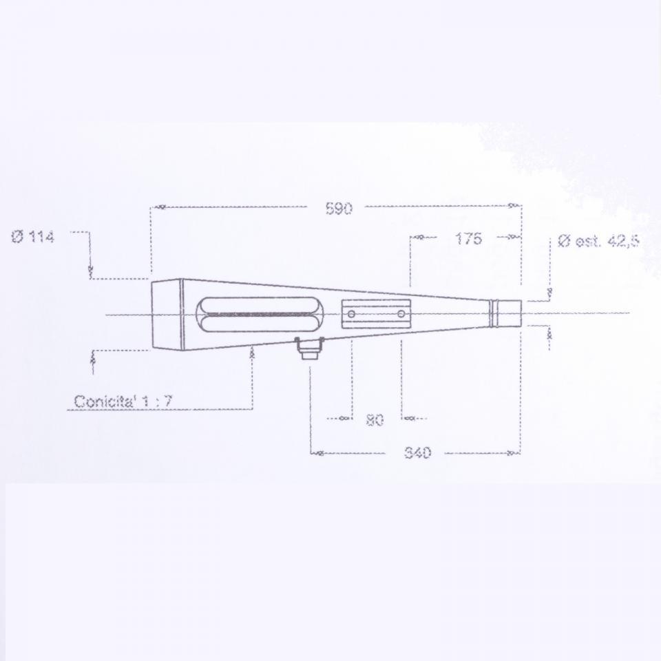 Silencieux d échappement SITO pour Moto Honda 500 CX 1208 Neuf