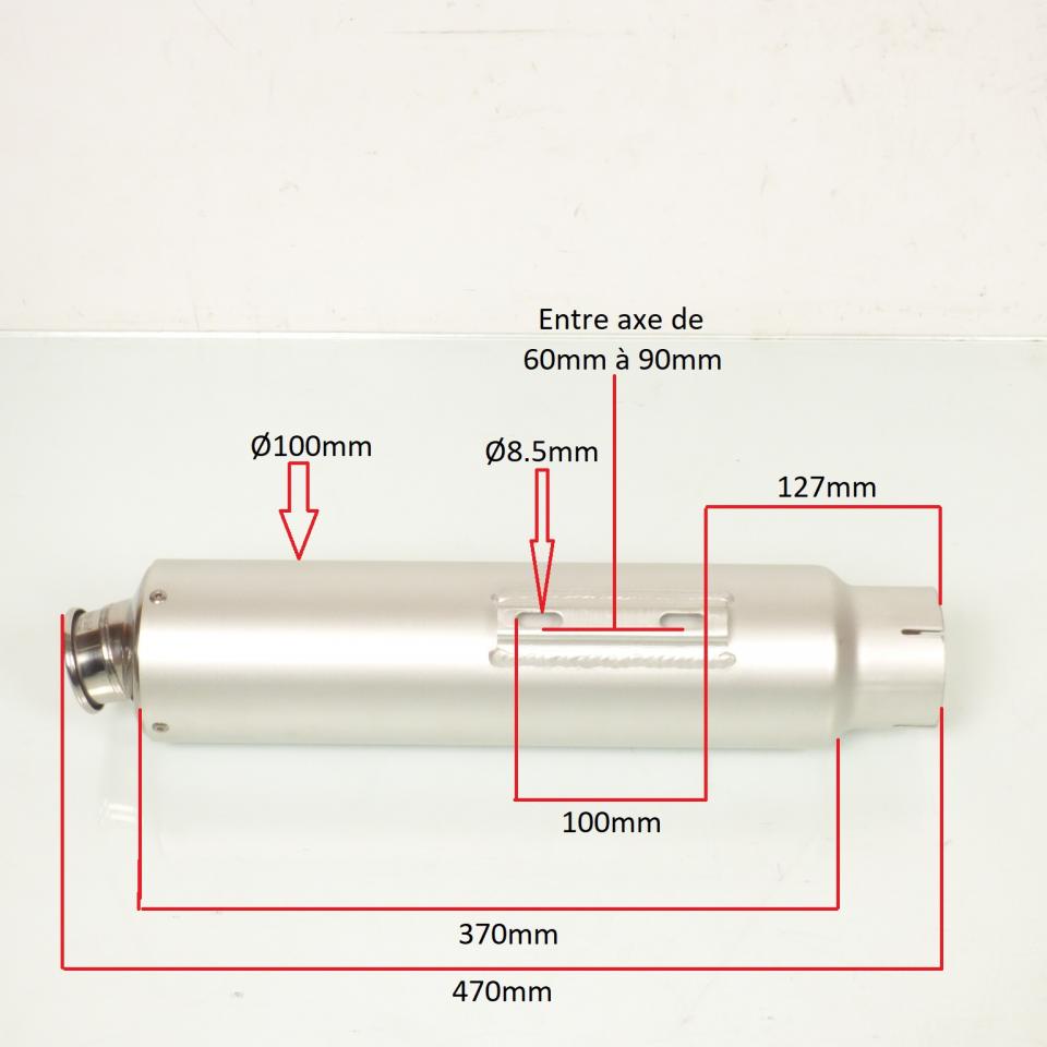 Silencieux de pot d'échappement Laser 31.5077-BL E13 4788 pour moto universel