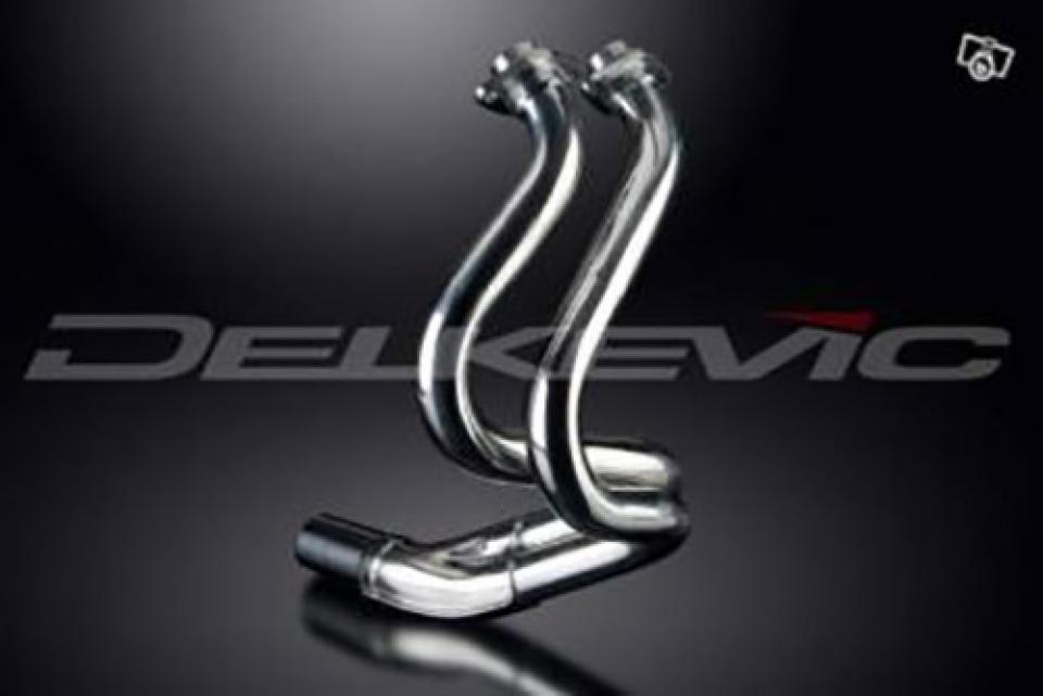 Collecteur échappement Delkevic pour moto Kawasaki 650 ER6-N 2005-2011 2 en 1 chromé