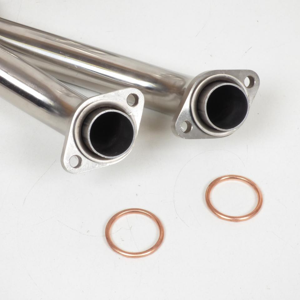 Collecteur d'échappement Delkevic pour moto Kawasaki 400 ER4 Ninja 2 en 1 chromé Neuf