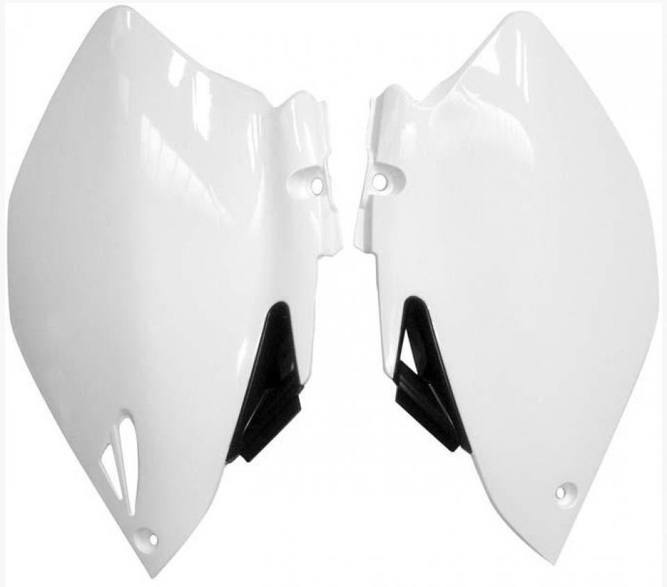 Paire de plaque numéro latéral blanche Racetech pour moto Yamaha 450 YZF 2006 à 2009