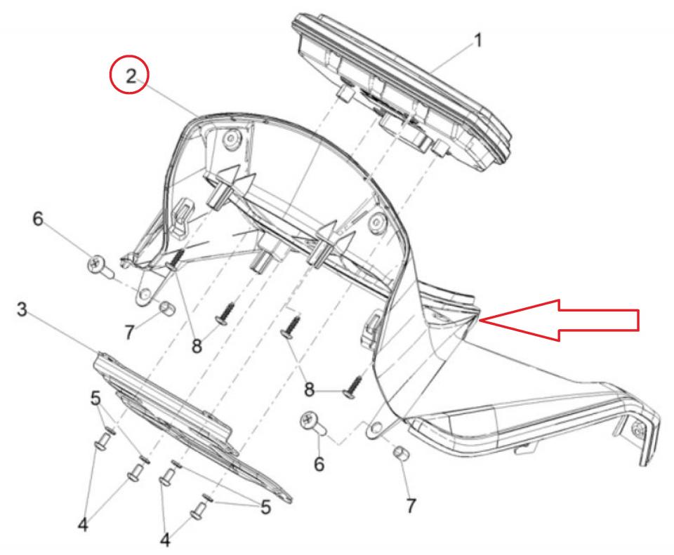 Entourage de compteur pour scooter Aprilia 160 SXR 4T 2021 à 2023 1B007718 Neuf