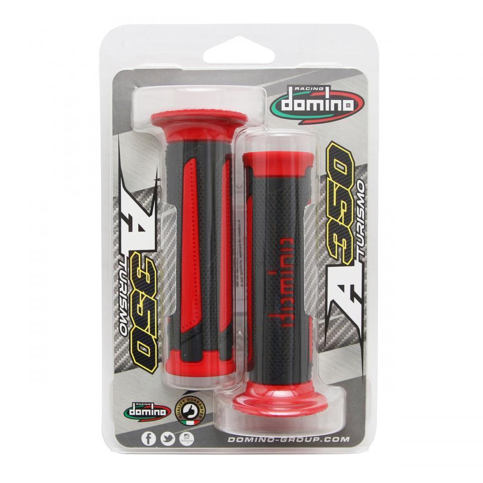 Poignée Domino A350 anthracite rouge pour moto GT tourisme routière Neuf