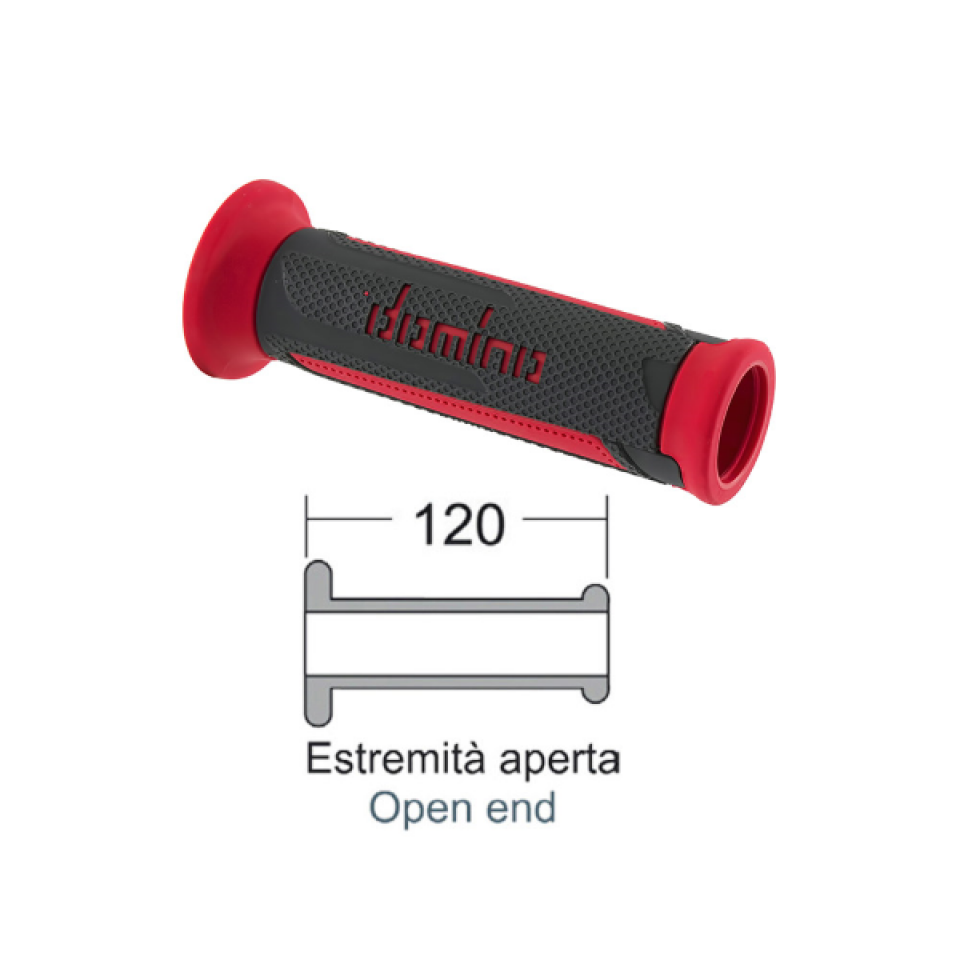 Poignée Domino A350 anthracite rouge pour moto GT tourisme routière Neuf
