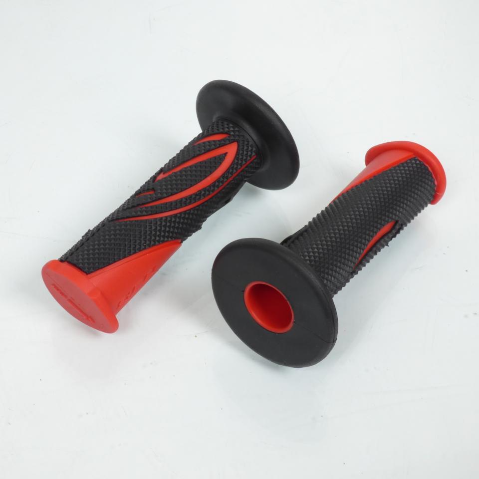 Poignée BCD Polar noir et rouge Ø22/24mm pour scooter 50 à boite deux roues
