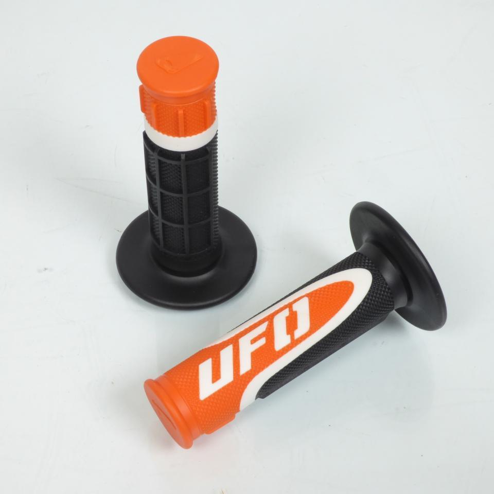 Paire poignée orange et noire UFO AXIOM pour moto cross enduro tout terrain