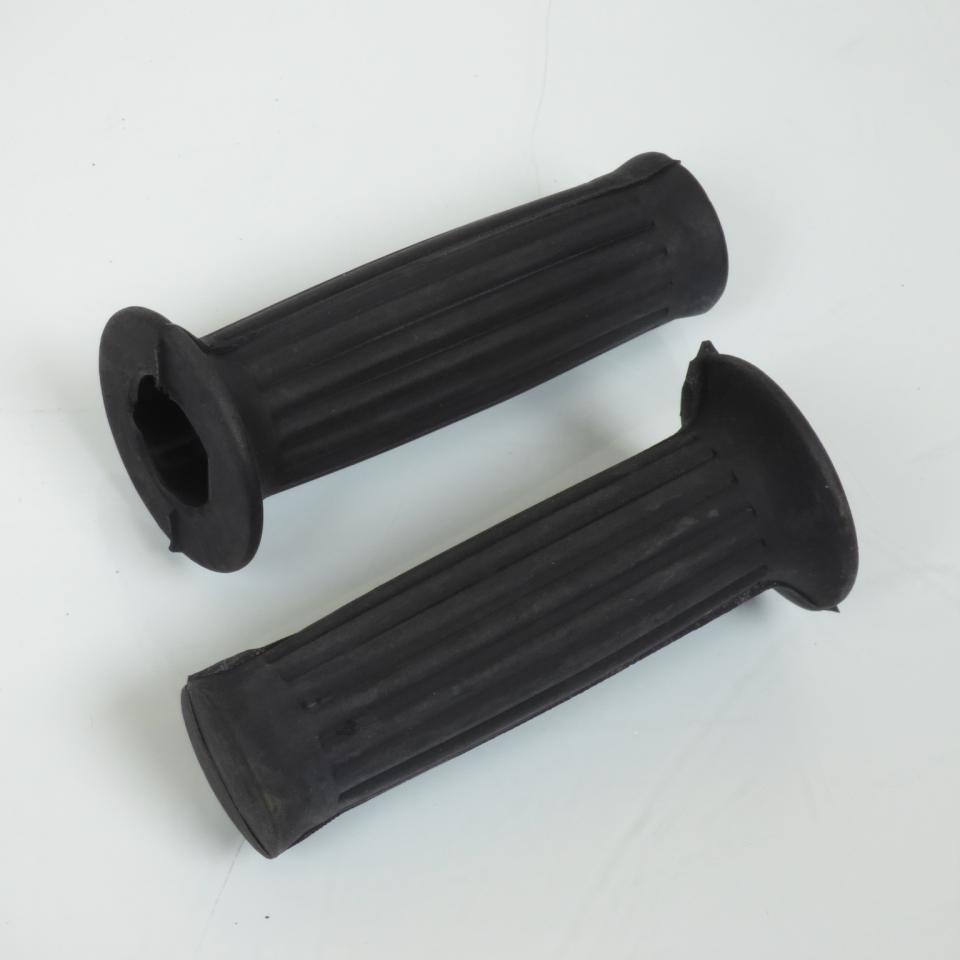 Paire de poignées noire Ø22/24mm 105mm pour mobylette cyclo cyclomoteur