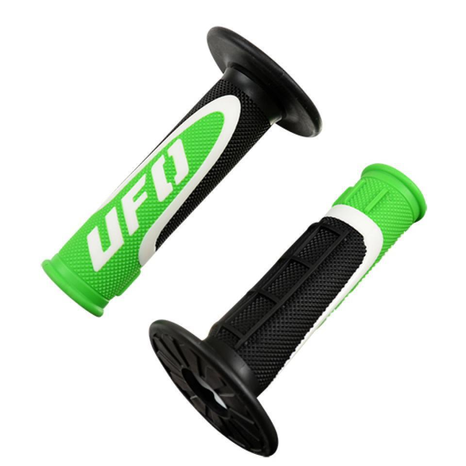 Paire poignée UFO AXIOM pour moto MA01825#026 Noir Vert Blanc Neuf