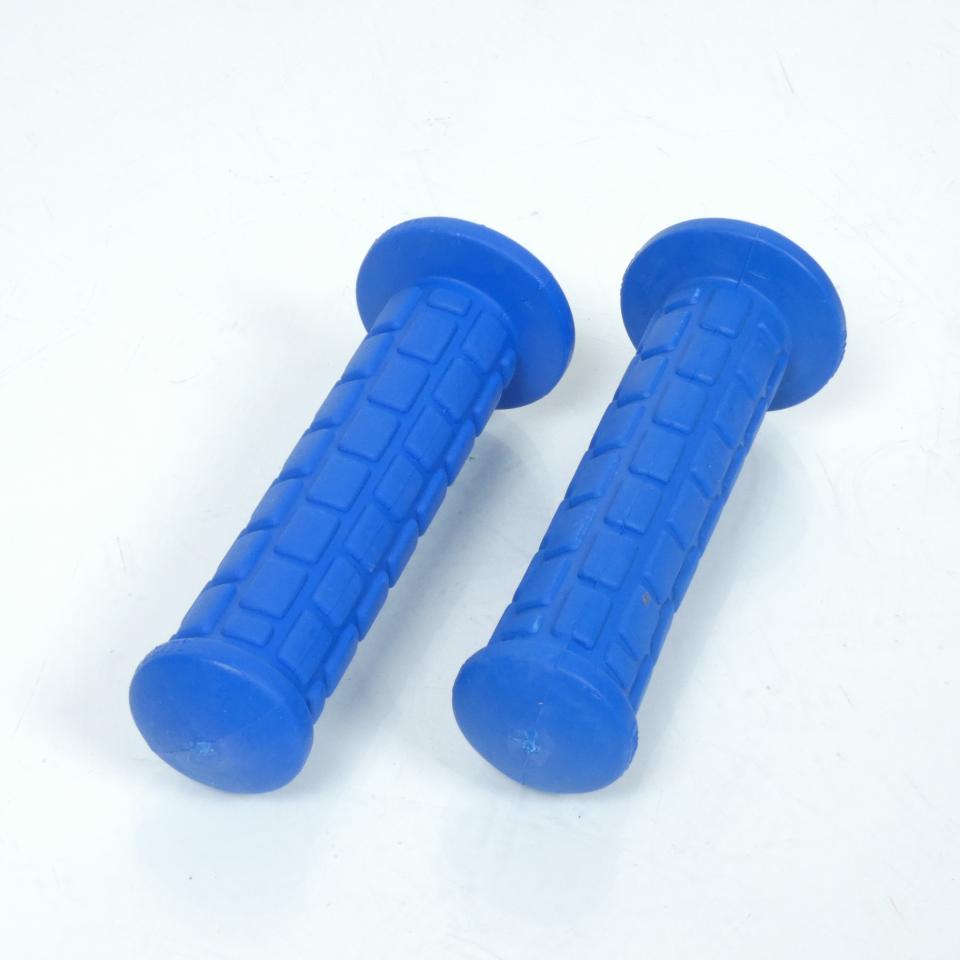 Poignée bleu revêtement Lusito type Off Road Vintage pour moto cyclo 125mm