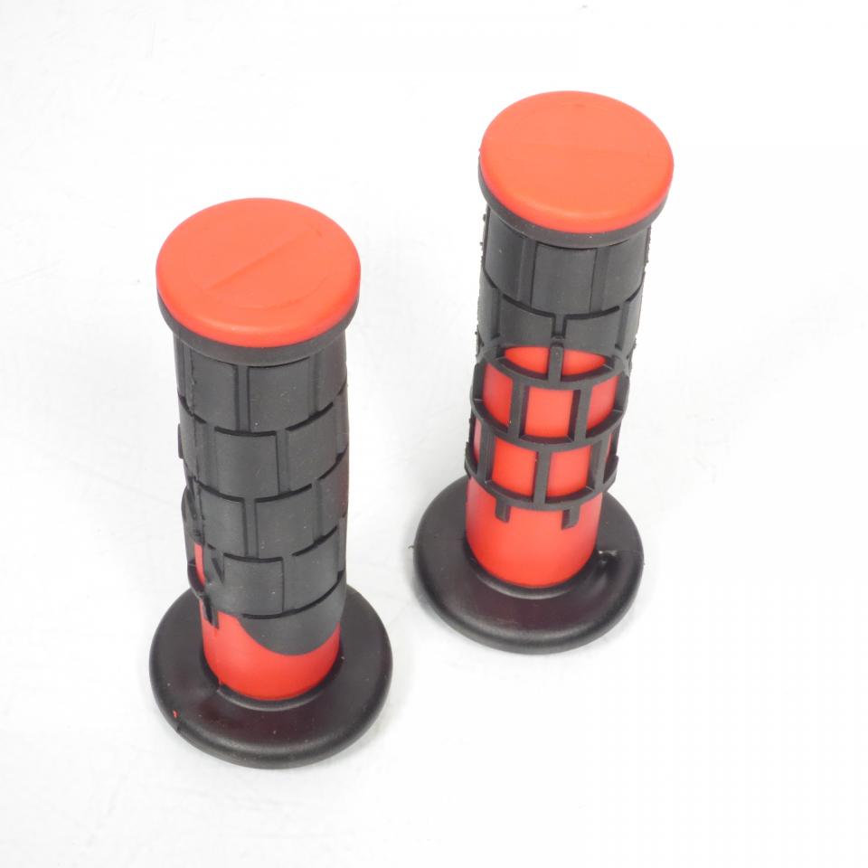 Poignée rouge et noir BIHR pour moto pour guidon 22/24mm Neuf