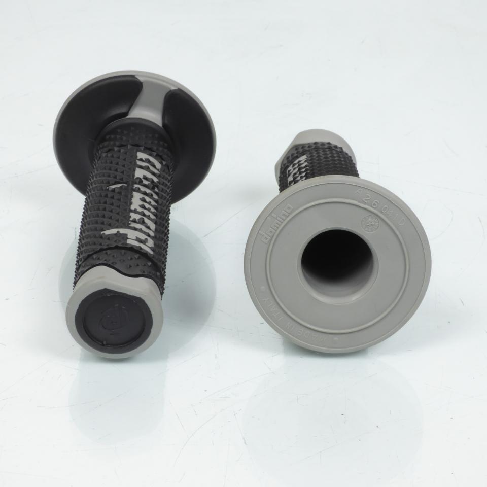 Paire de poignée Domino noire et grise A26041C5240A7-0 / DSH pour moto Ø22/24mm