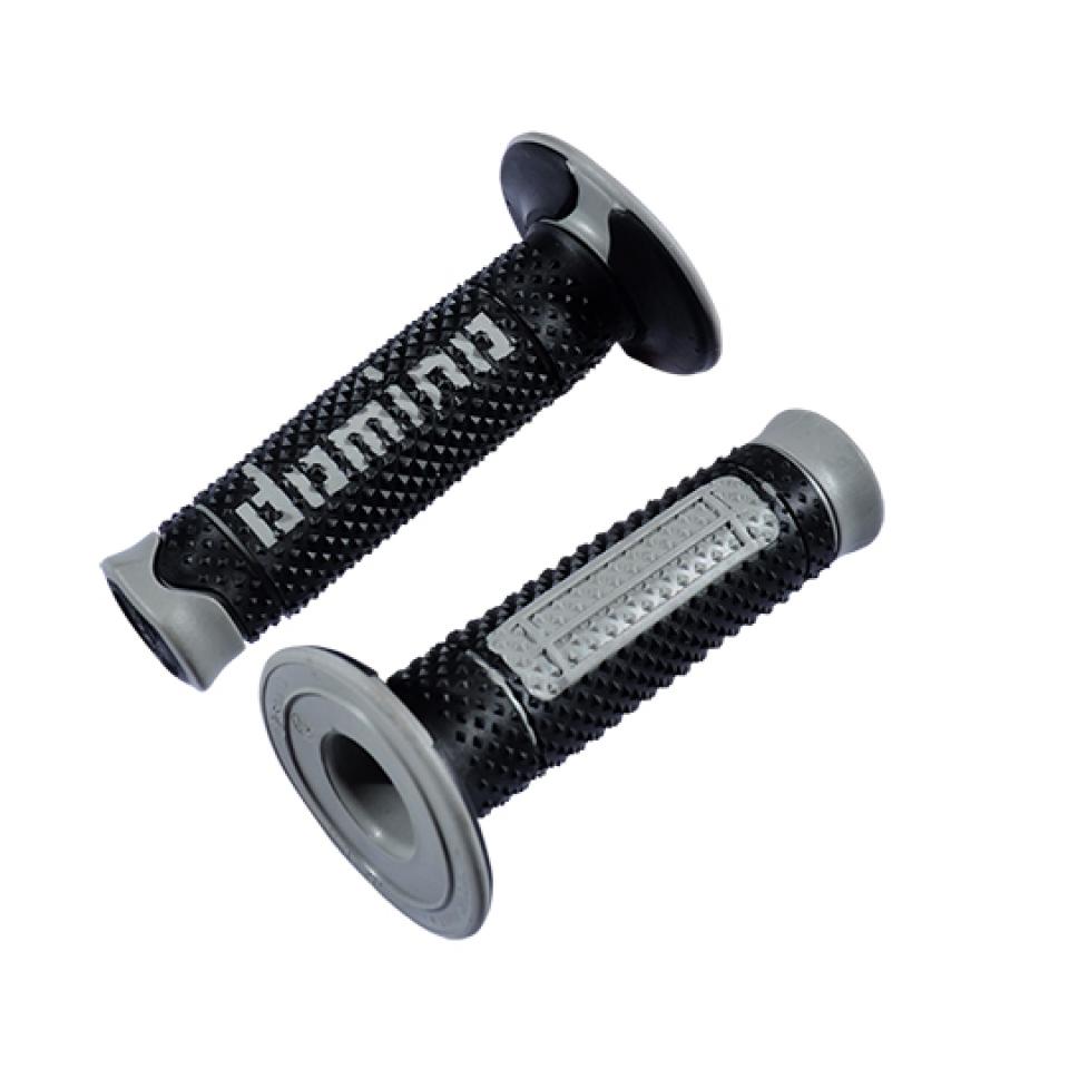 Poignée noire grise Ø22/24mm Domino Full Grip A26041C5240A7-0 pour moto cross