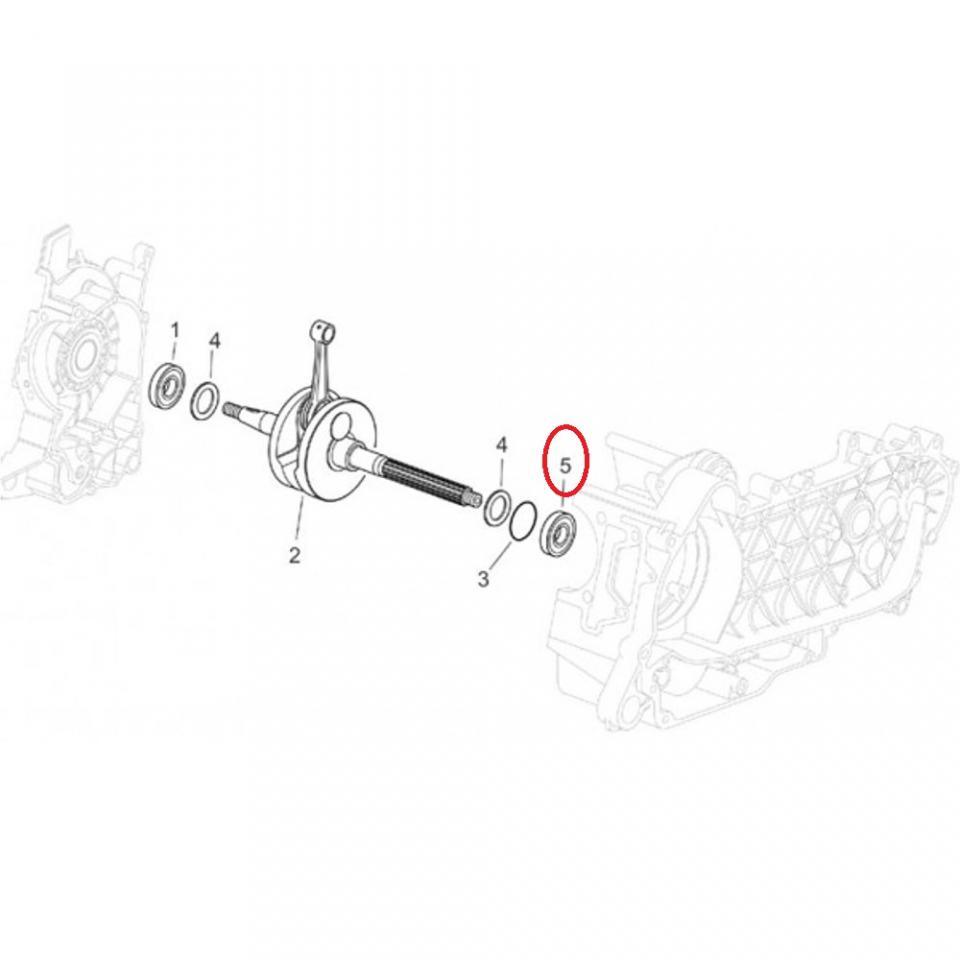 Roulement ou joint spi moteur origine pour Scooter Derbi 125 Boulevard 2003 à 2012 82539R / 20x32x7mm Neuf