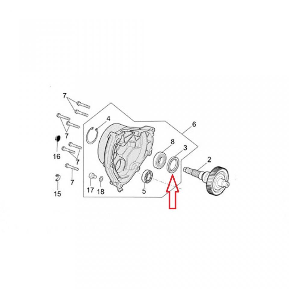 Roulement ou joint spi moteur origine pour scooter Piaggio 125 Fly 2004-2012 82541R / 35x47x7/6.5mm Neuf