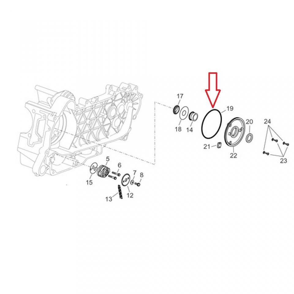 Joint moteur origine pour scooter Aprilia 125 Sport City 2004-2008 825620 Neuf