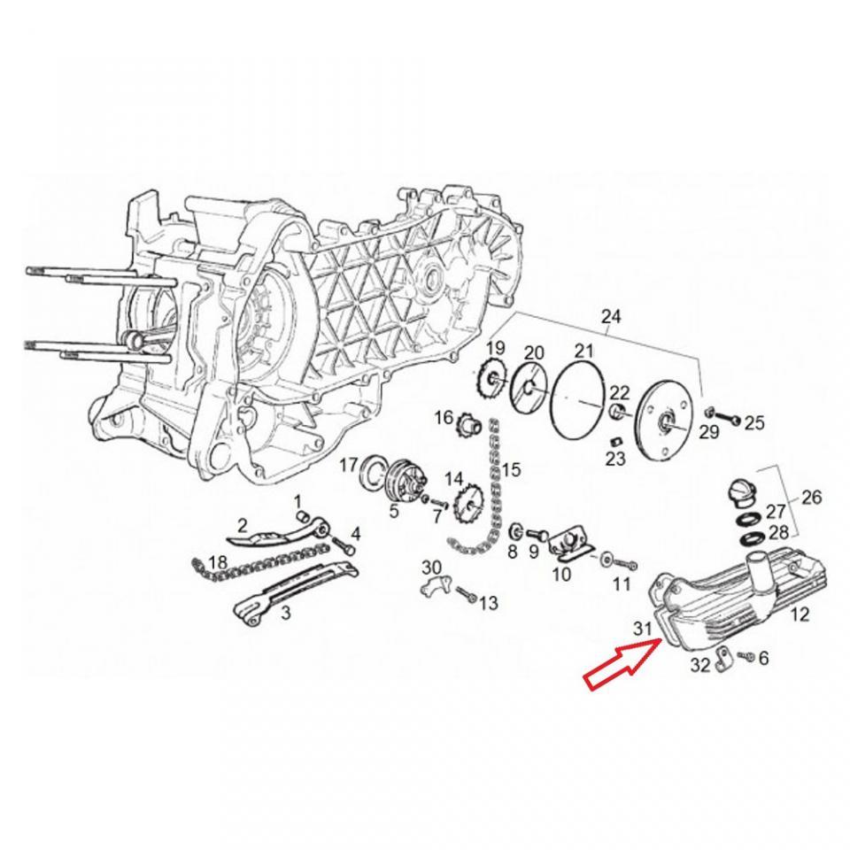 Joint moteur origine pour Scooter Derbi 150 Boulevard 2002 487384 Neuf