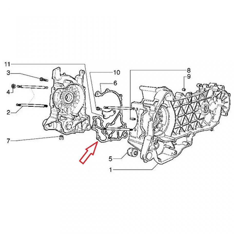 Joint moteur origine pour Scooter Piaggio 125 Super Hexagon 1999 à 2003 487382 Neuf