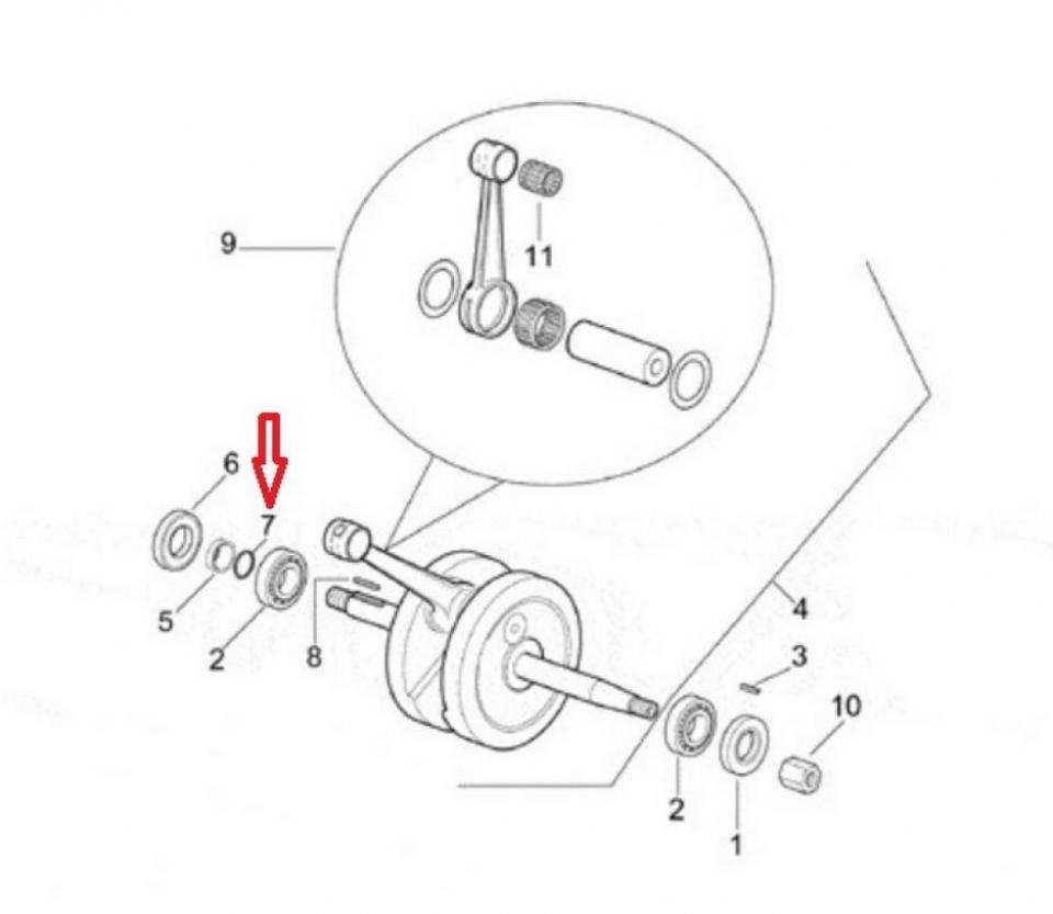 Joint moteur RSM pour Moto Vent 50 Baja Neuf