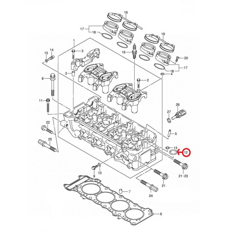 Joint moteur origine pour moto Suzuki 600 Gsx-R 2004 à 2010 11179-81402 Neuf