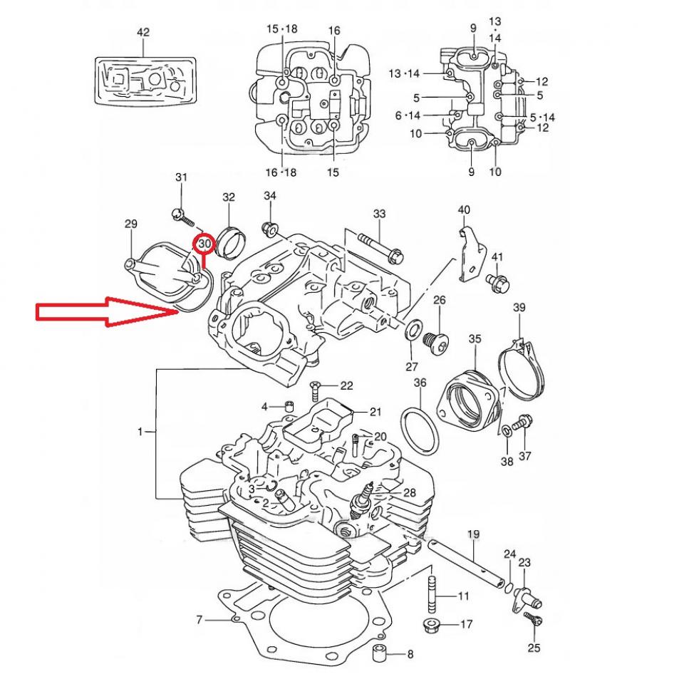 Joint moteur origine pour moto Suzuki 650 DR 1990 à 1995 09280-60004-000 Neuf