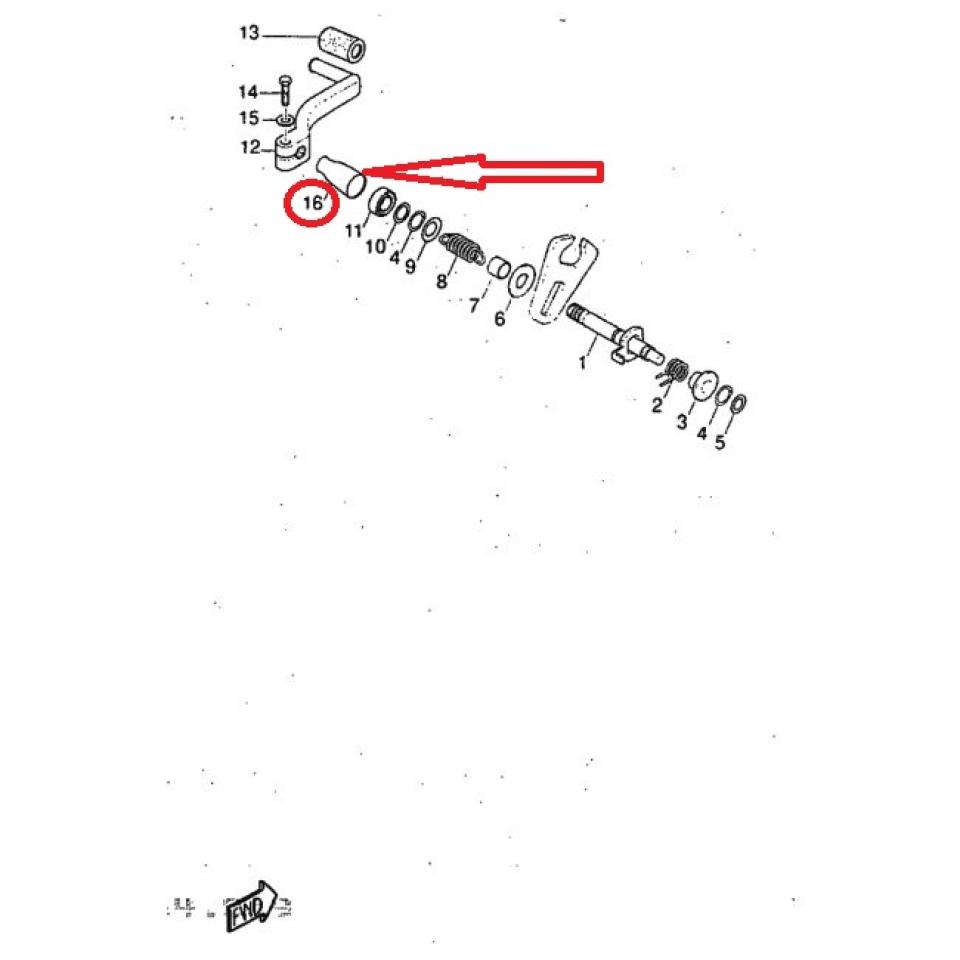 Joint cache poussière d'axe de sélecteur pour moto MBK 50 X-Limit 5BKE8129 Neuf