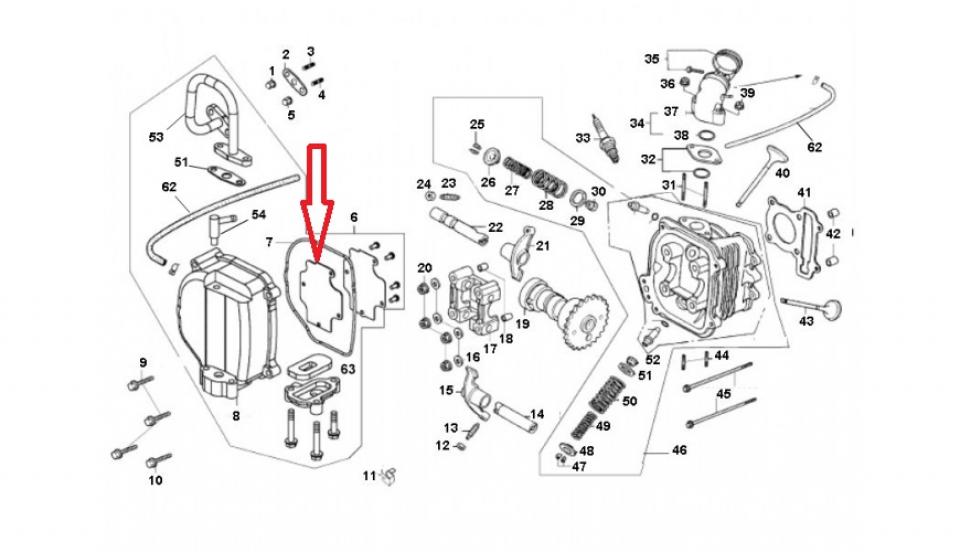 Joint moteur P2R pour Scooter Norauto 50 Razzo 4T 2013 à 2020 NC Neuf
