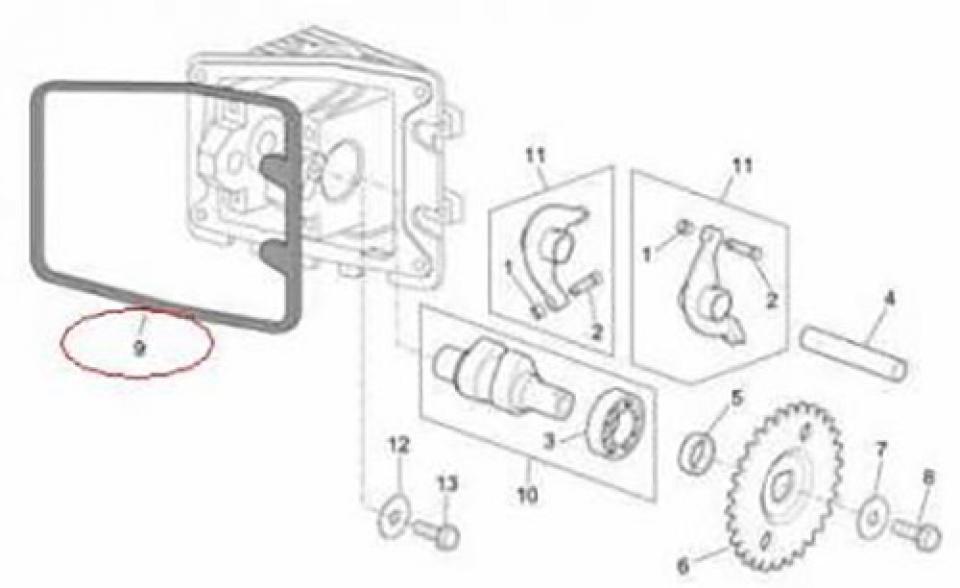 Joint moteur origine pour Scooter Aprilia 50 Scarabeo 2002 à 2006 AP8551089 Neuf