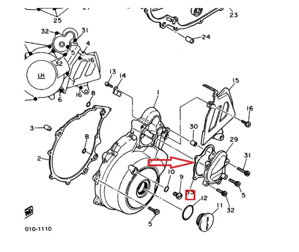 Joint couvercle de démarreur pour moto Yamaha 500 Xt E 1992-1996 4DW-15455
