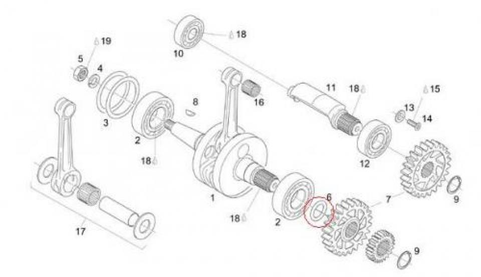 Joint moteur origine pour Moto Aprilia 125 RS 1999 à 2005 AP0430460 Neuf