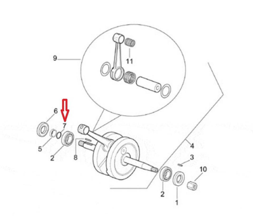 Joint moteur origine pour Moto Peugeot 50 NK7 Neuf