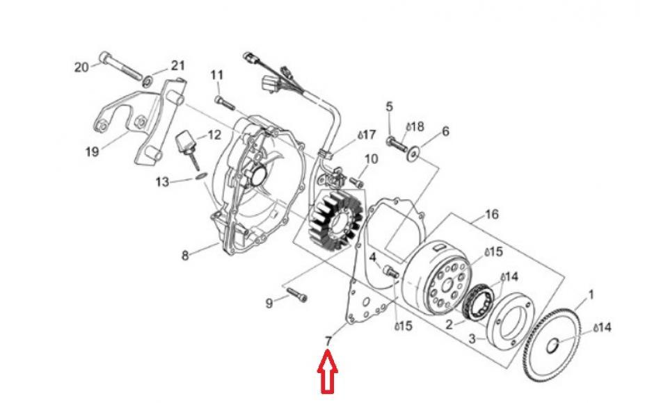Joint moteur origine pour Scooter Aprilia 125 Leonardo 1996 à 2001 AP0650190 / joint allumage Neuf