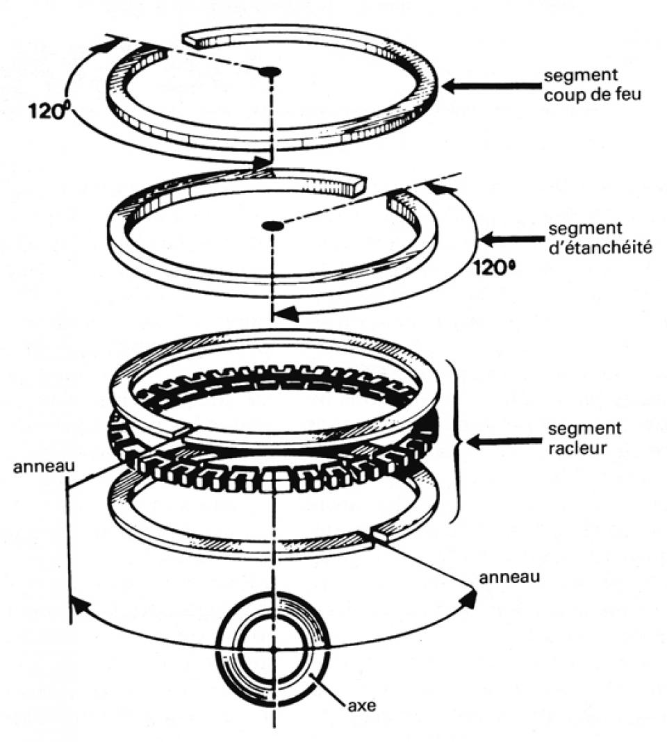 Segment de piston origine pour Moto MASH 50 Dirt Track 2018 à 2019 Ø39mm Neuf