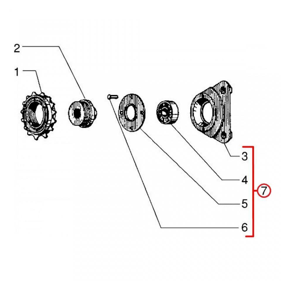 Bride de roue libre arrière RMS pour scooter Piaggio 50 Si Fl2 1991-1997 124963 Neuf