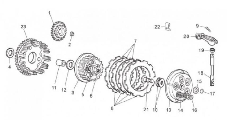 Came embrayage origine pour Moto Derbi 50 Senda R CM151201 Neuf