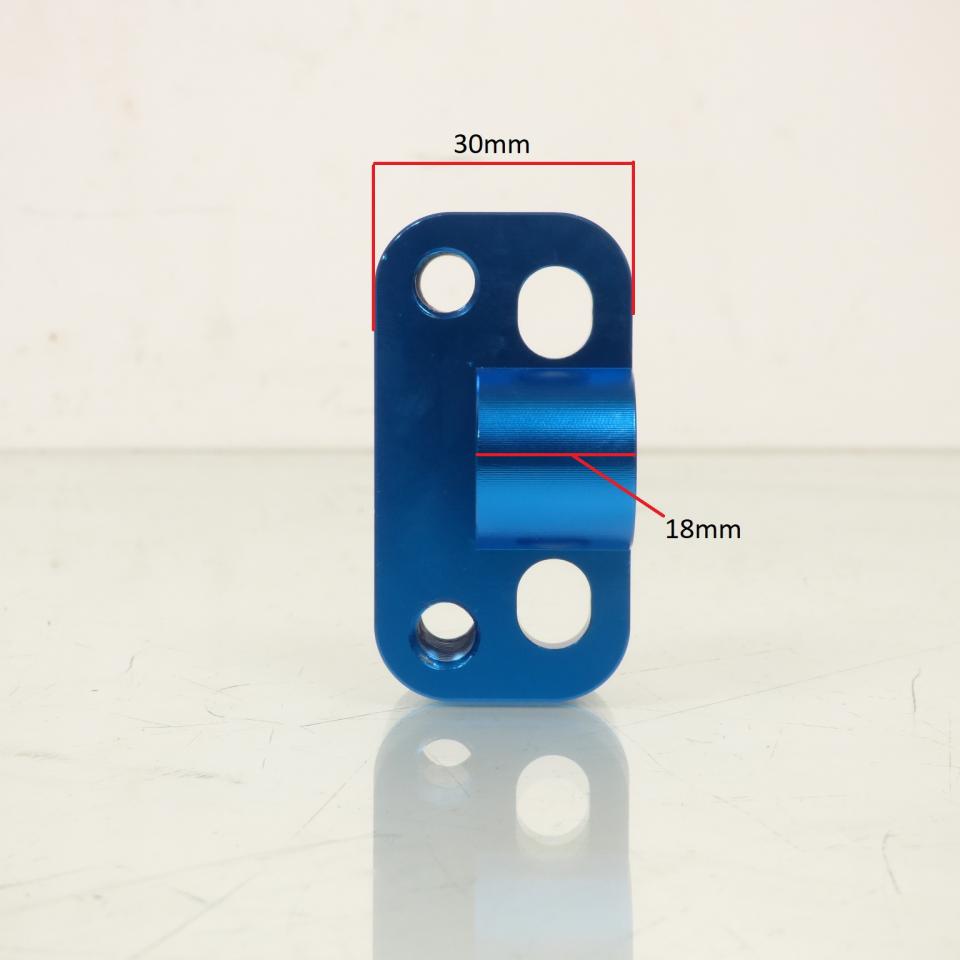 Paire pontet de guidon universel bleu Ø22mm réhausse 22mm 3AS Racing pour moto