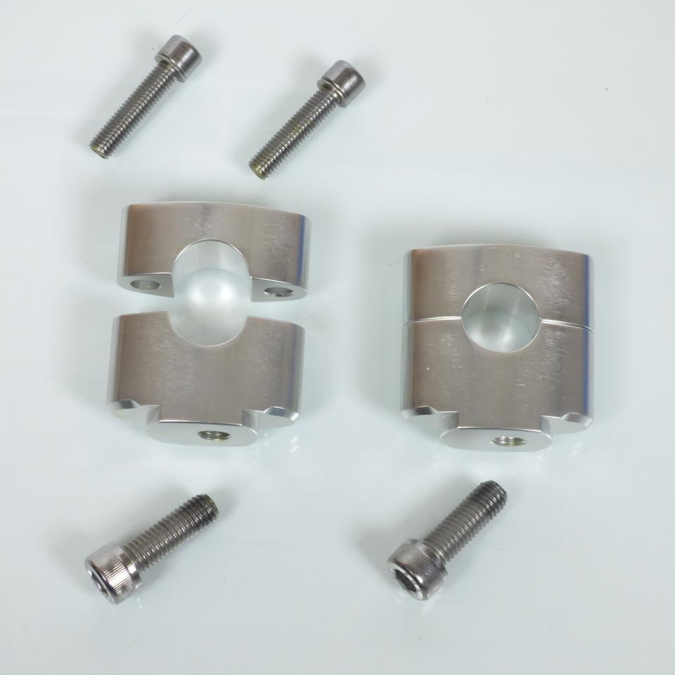 Pontet rehausse de guidon Ø22mm +H23mm en alu fixation sur le té de fourche pour moto