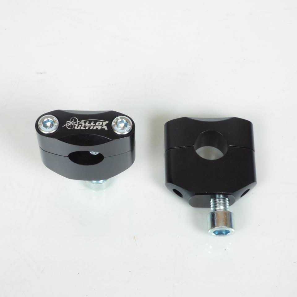 Pontet de guidon noir Alloy Ultima pour moto Ø22mm / 35mm Neuf