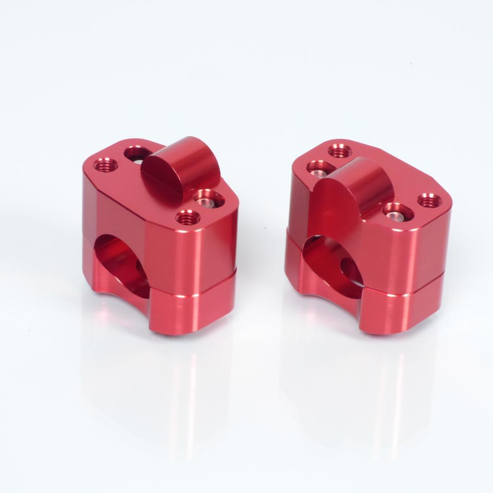 Pontet de guidon Mad pour Auto 22-28mm + H25mm rouge anodisé Neuf
