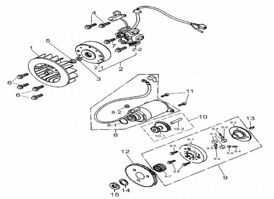 Roue libre de démarreur origine pour Quad Aeon Cobra 28125-119-000 Neuf