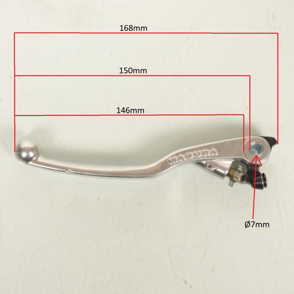 Levier de frein ou d'embrayage long pour maitre cylindre Magura hymec 167 moto