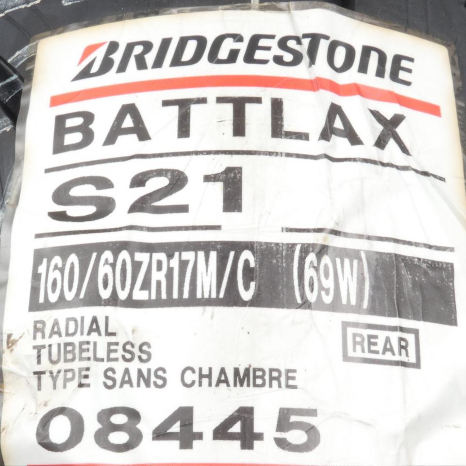 Pneu 160-60-17 Bridgestone pour Deux Roues Bridgestone Battlax S21R 08445 arrière Neuf