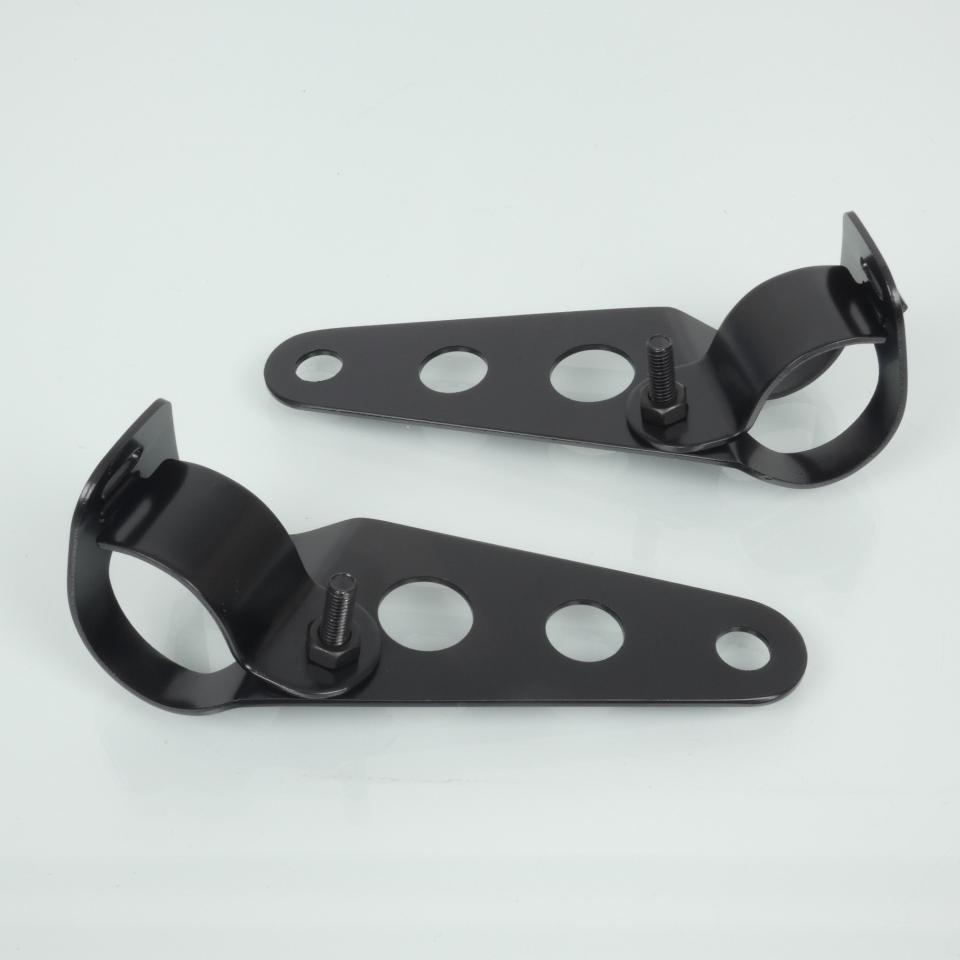Kit patte de feu Ø32/36mm fixation optique support de phare acier noir pour moto Neuf