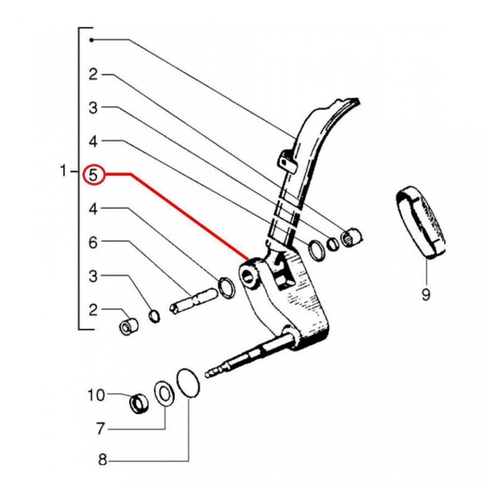 Axe roue avant RMS pour scooter Piaggio Vespa 1780515 Neuf